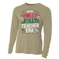 In My Holly Xmas Jolly Teacher Era Holiday Christmas Vibe Cooling Performance Long Sleeve Crew