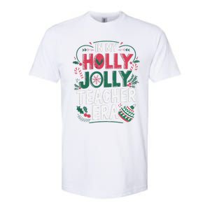 In My Holly Xmas Jolly Teacher Era Holiday Christmas Vibe Softstyle CVC T-Shirt