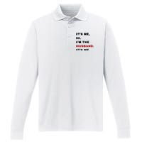 Its Me Hi Im The Husband Me & Funny Couples Performance Long Sleeve Polo