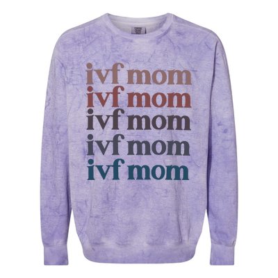 Ivf Mom Infertility Awareness Colorblast Crewneck Sweatshirt