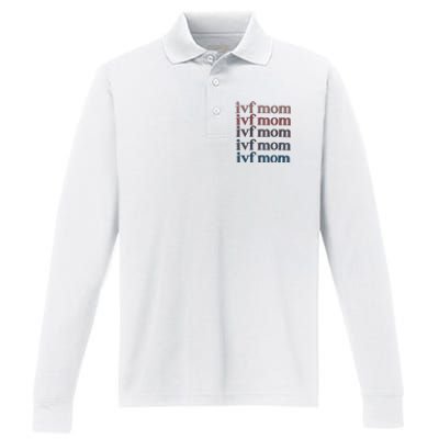 Ivf Mom Infertility Awareness Performance Long Sleeve Polo