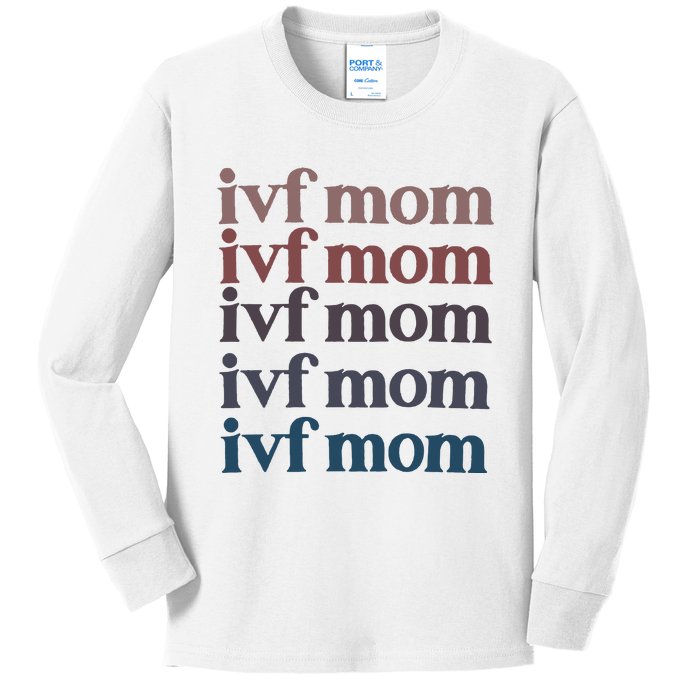 Ivf Mom Infertility Awareness Kids Long Sleeve Shirt