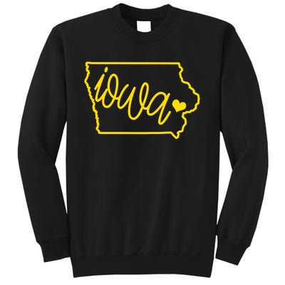 Iowa Map Iowa Lover Heaven Gold Map Sweatshirt