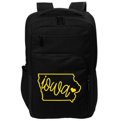 Iowa Map Iowa Lover Heaven Gold Map Impact Tech Backpack