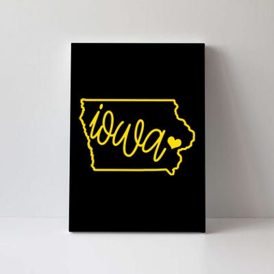 Iowa Map Iowa Lover Heaven Gold Map Canvas