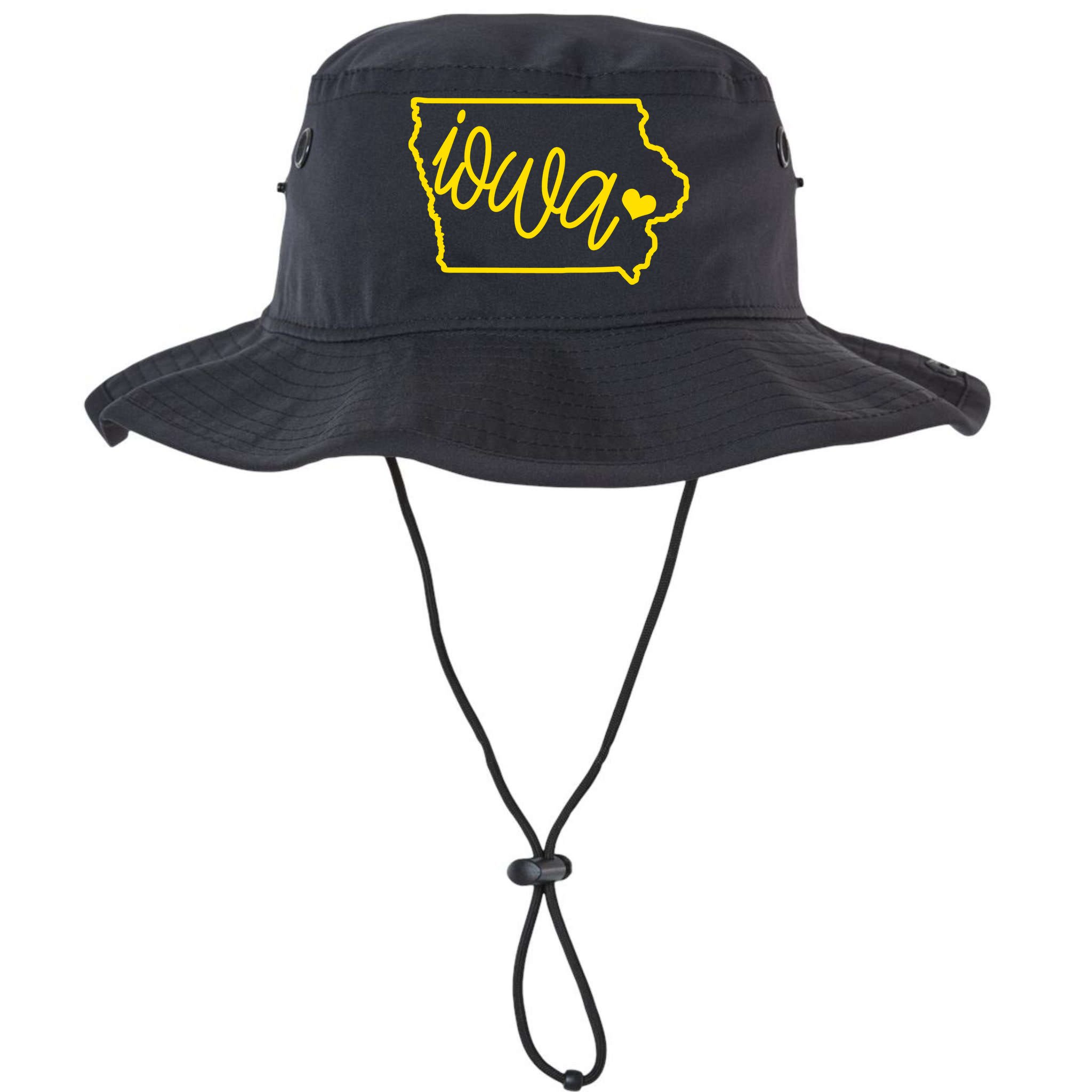 Iowa Map Iowa Lover Heaven Gold Map Bucket Hat