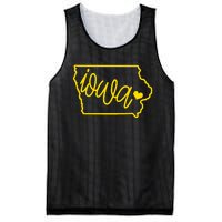 Iowa Map Iowa Lover Heaven Gold Map Mesh Reversible Basketball Jersey Tank