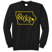 Iowa Map Iowa Lover Heaven Gold Map Tall Sweatshirt