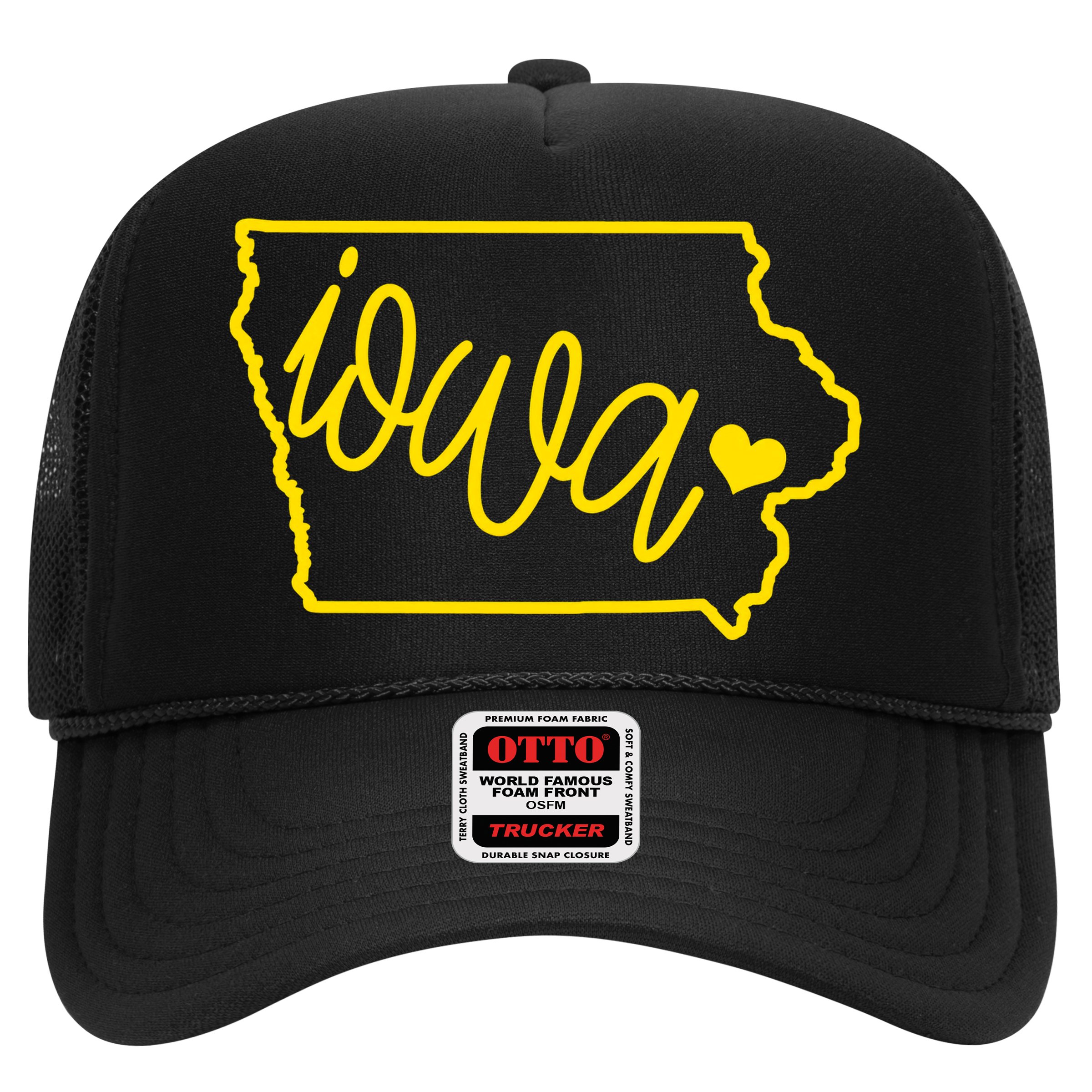 Iowa Map Iowa Lover Heaven Gold Map Hat