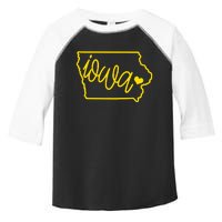 Iowa Map Iowa Lover Heaven Gold Map Toddler Fine Jersey T-Shirt