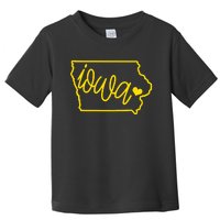 Iowa Map Iowa Lover Heaven Gold Map Toddler T-Shirt