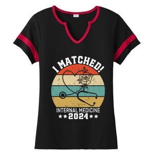 I Matched Internal Medicine 2024 Medical Resident Ladies Halftime Notch Neck Tee