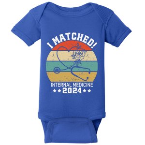 I Matched Internal Medicine 2024 Medical Resident Baby Bodysuit