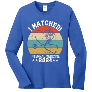 I Matched Internal Medicine 2024 Medical Resident Ladies Long Sleeve Shirt