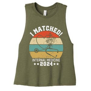 I Matched Internal Medicine 2024 Medical Resident Women's Racerback Cropped Tank