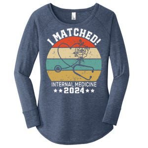 I Matched Internal Medicine 2024 Medical Resident Women's Perfect Tri Tunic Long Sleeve Shirt