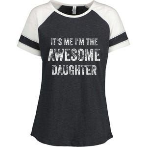 ItS Me IM The Awesome Daughter Enza Ladies Jersey Colorblock Tee