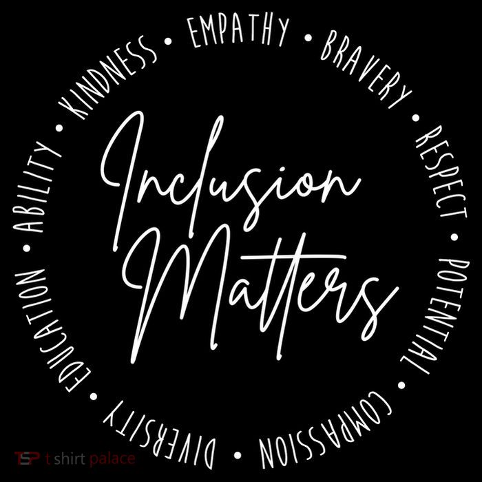 Inclusion Matters Inspirational Stripe Pom Pom Beanie
