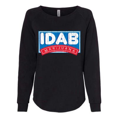 IDab Marijuana Womens California Wash Sweatshirt