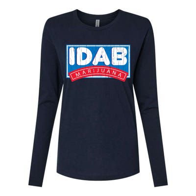 IDab Marijuana Womens Cotton Relaxed Long Sleeve T-Shirt