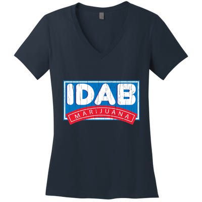 IDab Marijuana Women's V-Neck T-Shirt