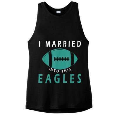 I married into this eagles funny Philadelphia football fan it's A Philly Thing Ladies PosiCharge Tri-Blend Wicking Tank