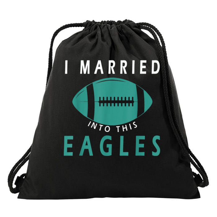 I married into this eagles funny Philadelphia football fan it's A Philly Thing Drawstring Bag