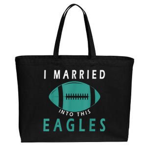 I married into this eagles funny Philadelphia football fan it's A Philly Thing Cotton Canvas Jumbo Tote