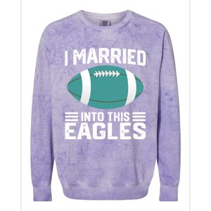 I married into this eagles funny Philadelphia football fan it's A Philly Thing Colorblast Crewneck Sweatshirt