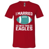 I married into this eagles funny Philadelphia football fan it's A Philly Thing V-Neck T-Shirt