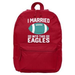 I married into this eagles funny Philadelphia football fan it's A Philly Thing 16 in Basic Backpack