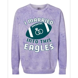 I married into this eagles funny Philadelphia football fan it's A Philly Thing Colorblast Crewneck Sweatshirt