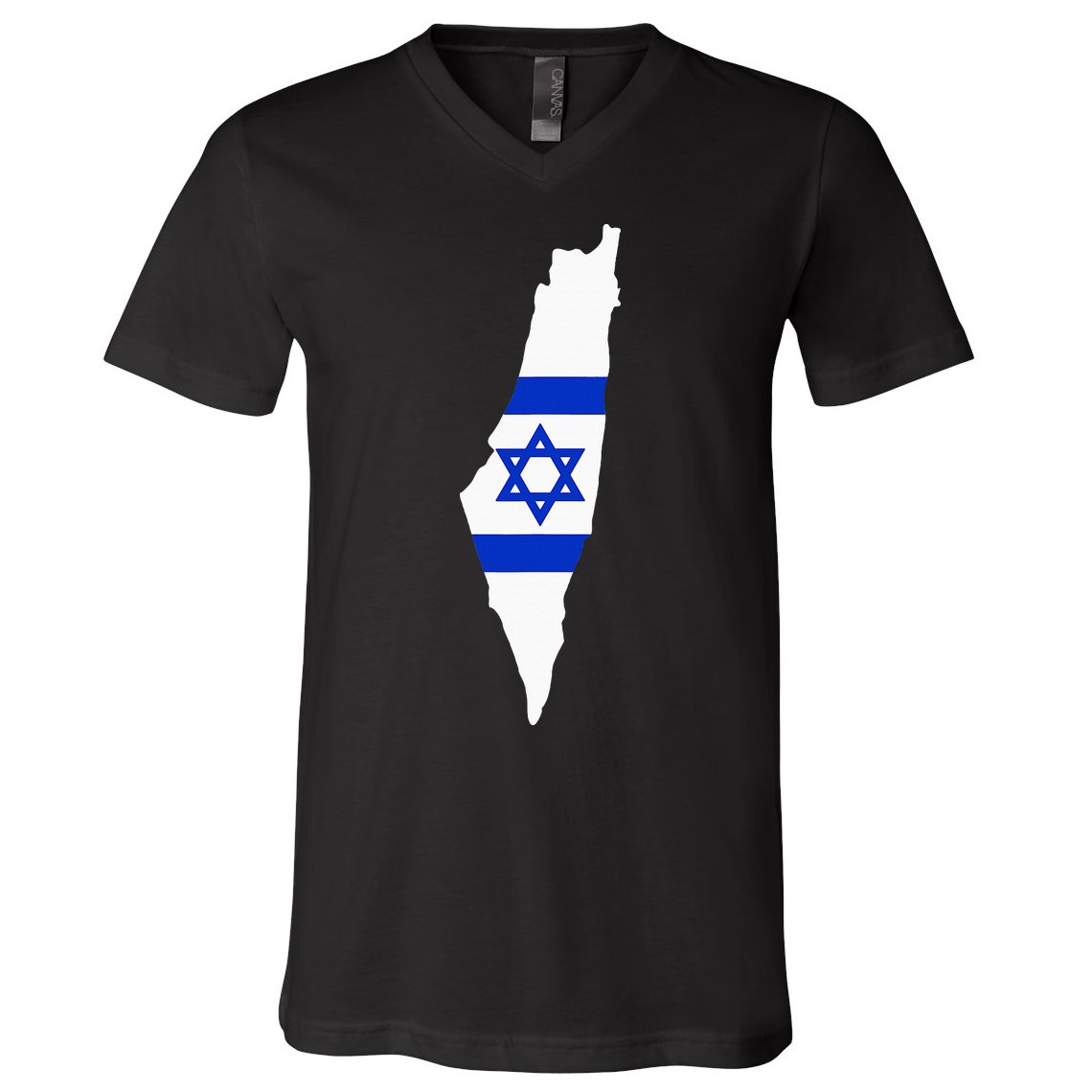 Israel Map V-Neck T-Shirt