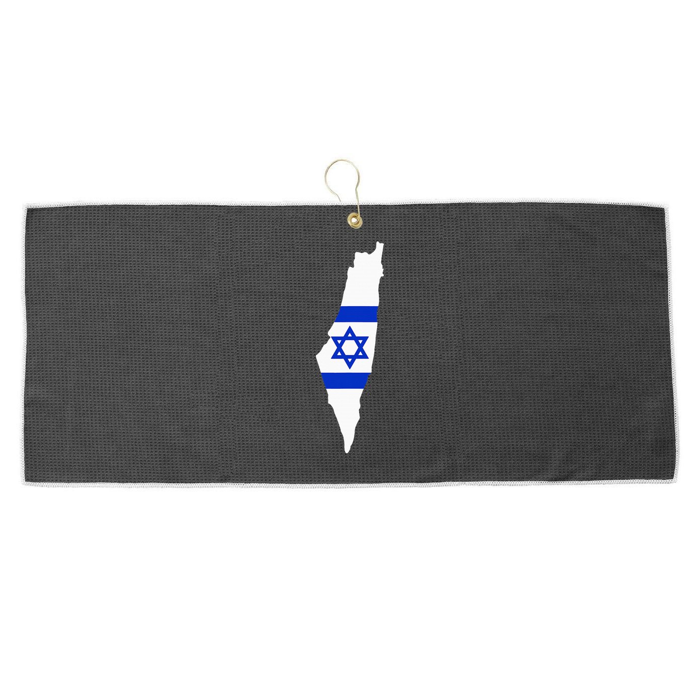 Israel Map Large Microfiber Waffle Golf Towel