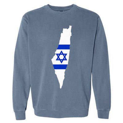 Israel Map Garment-Dyed Sweatshirt
