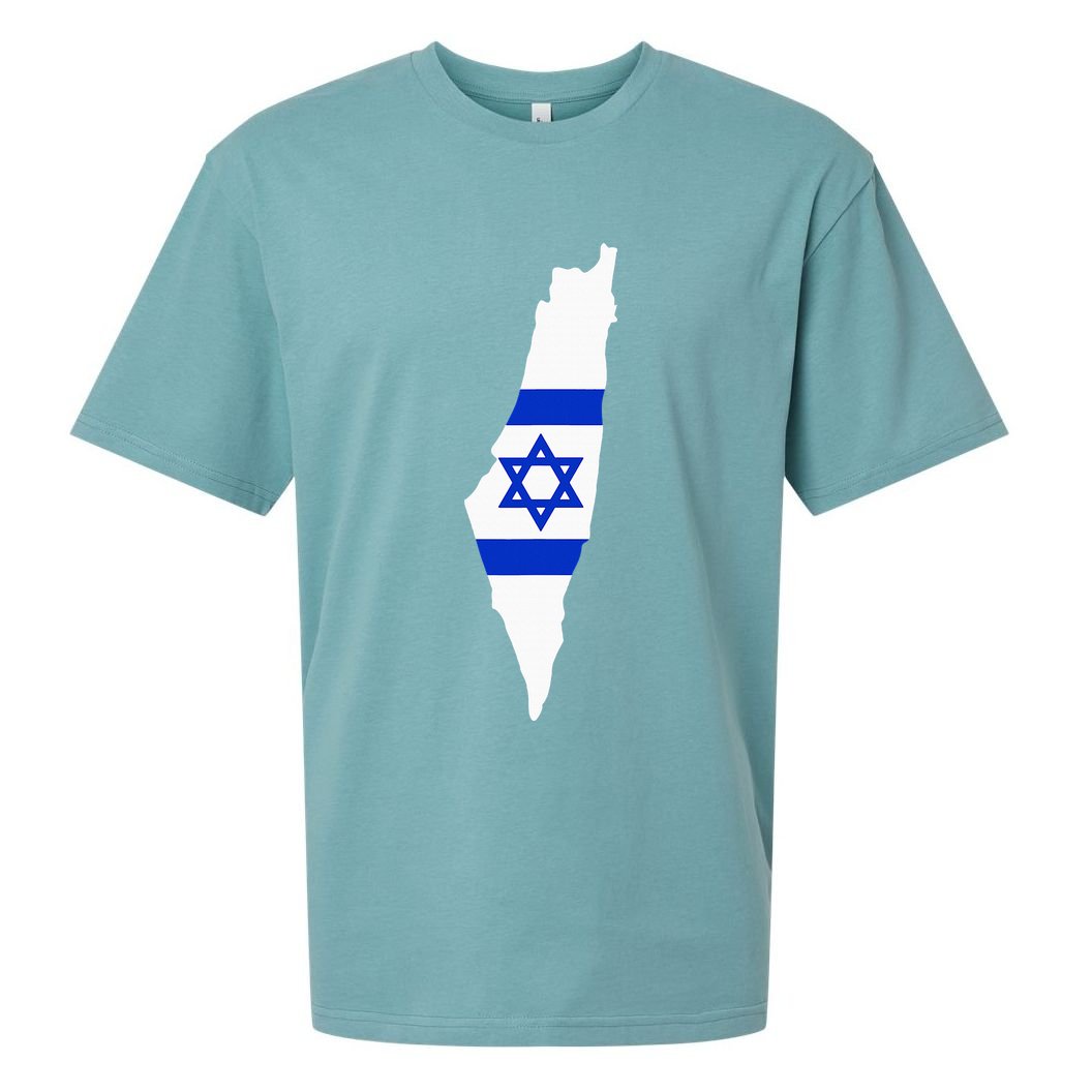 Israel Map Sueded Cloud Jersey T-Shirt