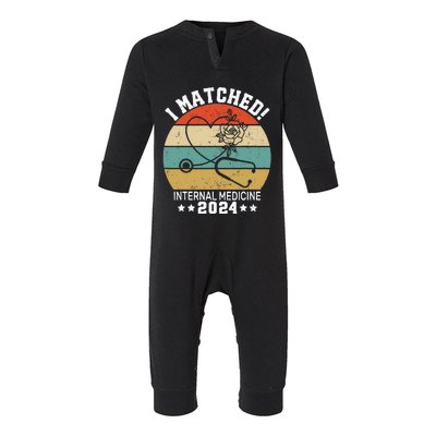 I Matched Internal Medicine 2024 Medical Resident Match Day Infant Fleece One Piece