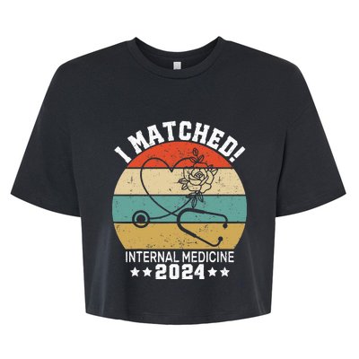 I Matched Internal Medicine 2024 Medical Resident Match Day Bella+Canvas Jersey Crop Tee