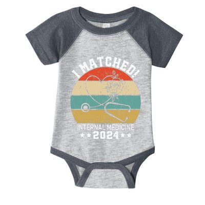 I Matched Internal Medicine 2024 Medical Resident Match Day Infant Baby Jersey Bodysuit