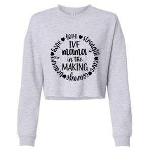 Ivf Mama In The Making Ivf Transfer Day Embryo Transfer Funny Gift Cropped Pullover Crew