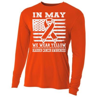 In May I Wear Yellow For Bladder Cancer Awareness Month Cooling Performance Long Sleeve Crew