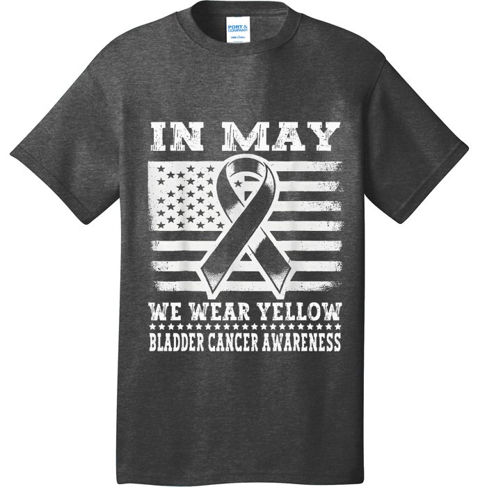 In May I Wear Yellow For Bladder Cancer Awareness Month T-Shirt