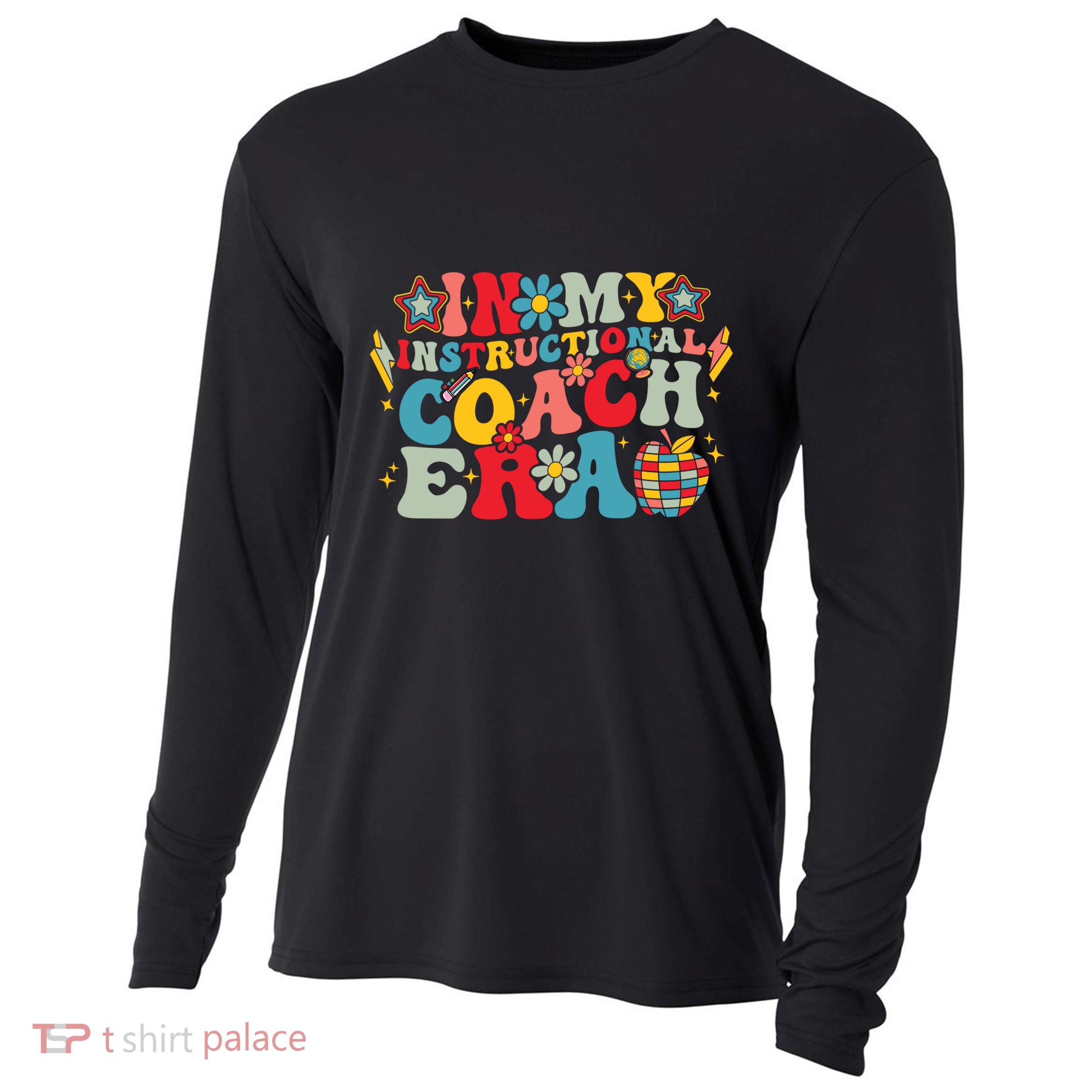 In My Instructional Coach Era Groovy Back To School Cooling Performance Long Sleeve Crew