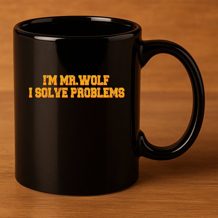 IM Mr.Wolf I Solve Problems 11oz C Handle Ceramic Mug