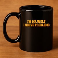 IM Mr.Wolf I Solve Problems 11oz C Handle Ceramic Mug