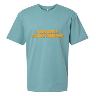 IM Mr.Wolf I Solve Problems Sueded Cloud Jersey T-Shirt