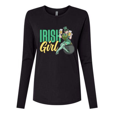 Irish Mom Ireland St Patricks Day Green Team Mother Gift Womens Cotton Relaxed Long Sleeve T-Shirt