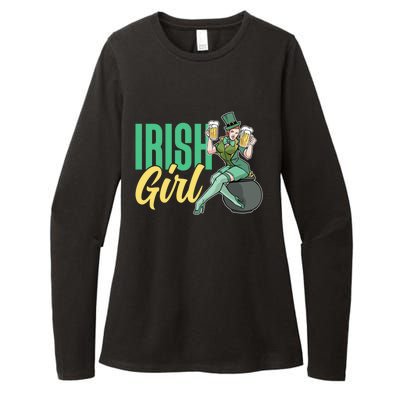 Irish Mom Ireland St Patricks Day Green Team Mother Gift Womens CVC Long Sleeve Shirt