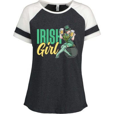 Irish Mom Ireland St Patricks Day Green Team Mother Gift Enza Ladies Jersey Colorblock Tee