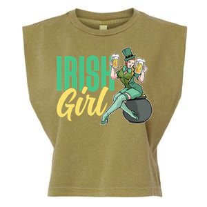 Irish Mom Ireland St Patricks Day Green Team Mother Gift Garment-Dyed Women's Muscle Tee